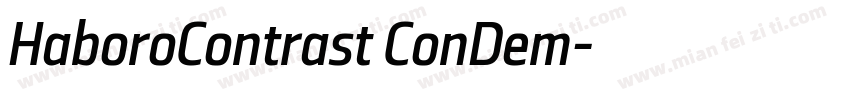 HaboroContrast ConDem字体转换